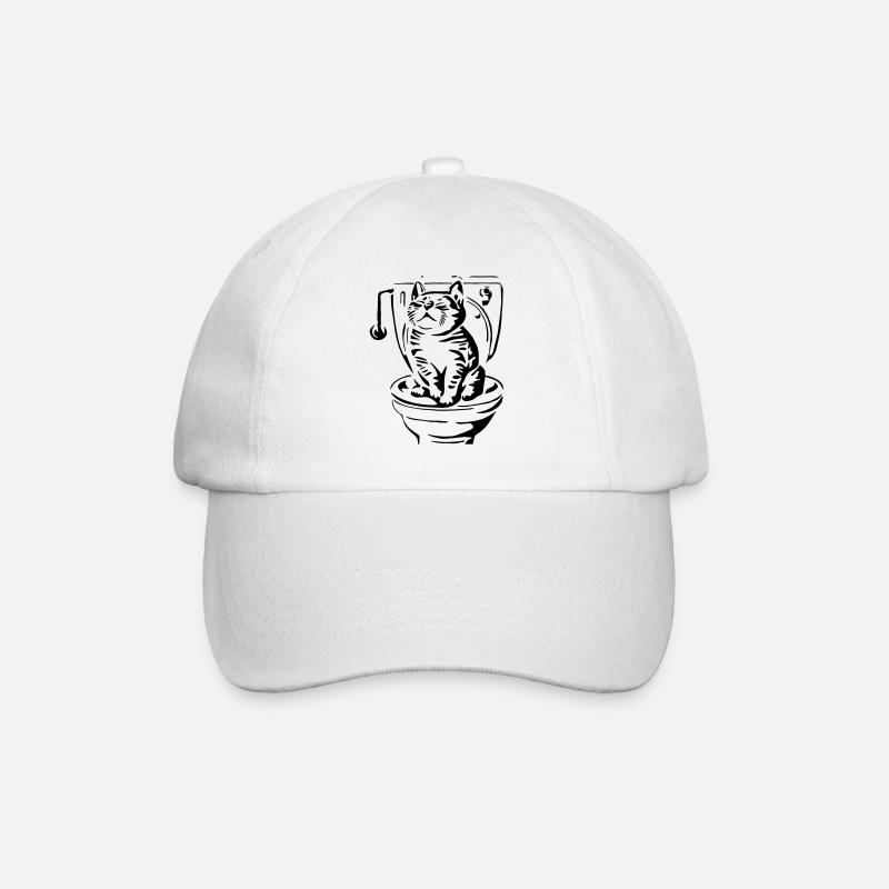 Des toilettes pour chats - Casquette classique - blanc/blanc