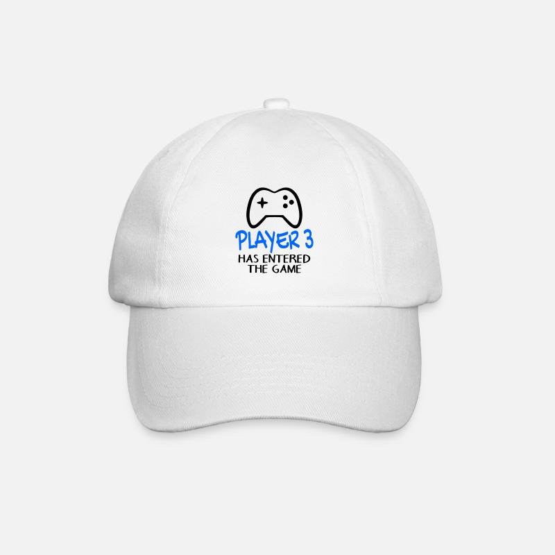 Player 3 has entered the game - Geburt Schwanger - Baseballkappe - Weiß/Weiß