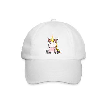 Fiery Flame Heat Unicorn Fantasy - Baseball Cap - white/white - Front