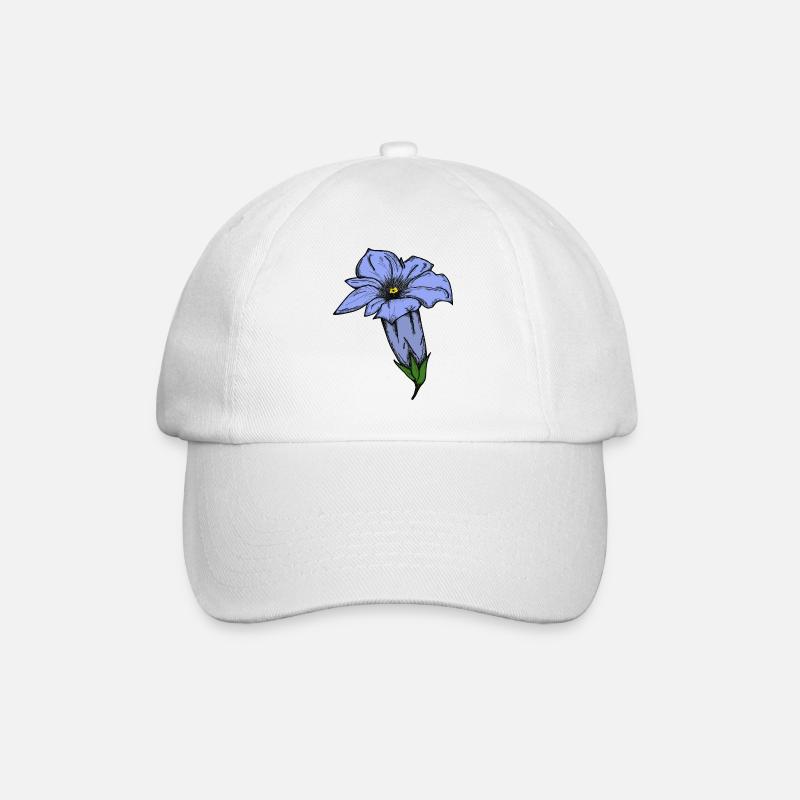 Gentiane, dessinée - Casquette classique - blanc/blanc