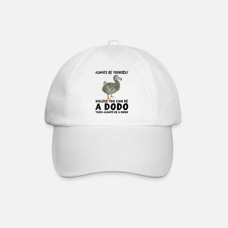 Dodo | Sei Du selbst | Sei ein Dodo - Baseballkappe - Weiß/Weiß