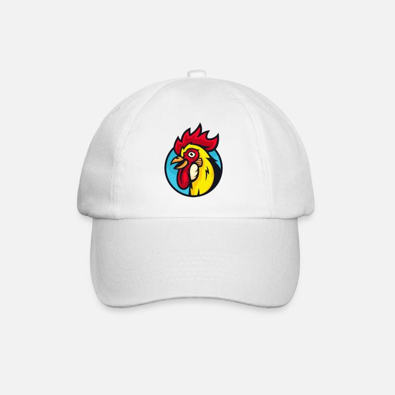 Hahn - Baseballkappe - Weiß/Weiß