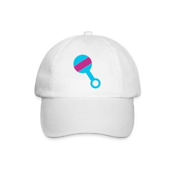 Baby rattle pregnancy gift toddler - Baseball Cap - white/white - Front