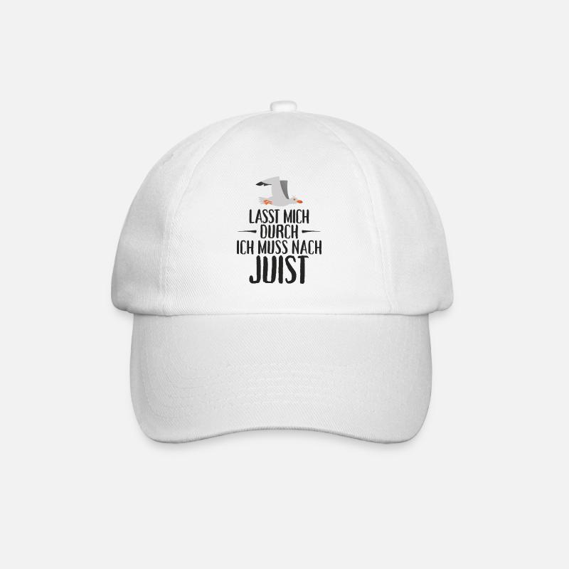 Lasst mich durch ich muss nach Juist Möwe - Baseballkappe - Weiß/Weiß