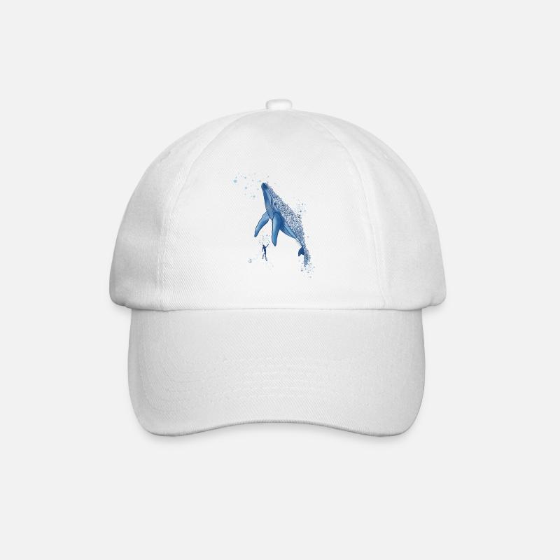 Anker Wal Taucher - Baseballkappe - Weiß/Weiß