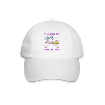 Quilting Saying Sewing hobby Design - Baseball Cap - white/white - Front