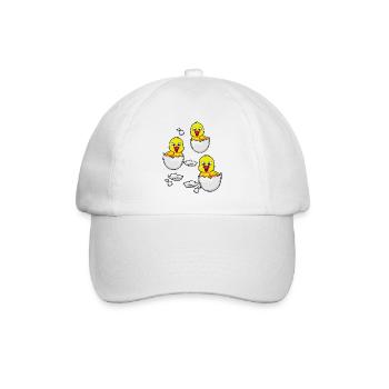 Oeufs poussins de Pâques poules ferme oeuf - Casquette classique - blanc/blanc - Devant