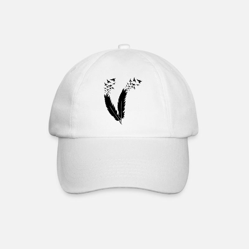 feather fly birds - Casquette classique - blanc/blanc