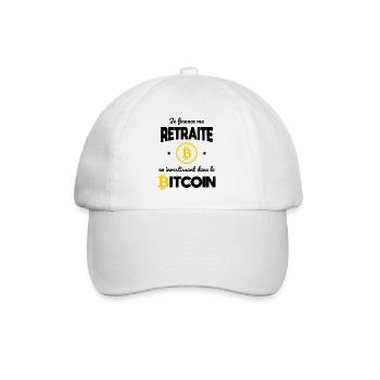Finance ma retraite en investissant dans Bitcoin - Casquette classique - blanc/blanc - Devant