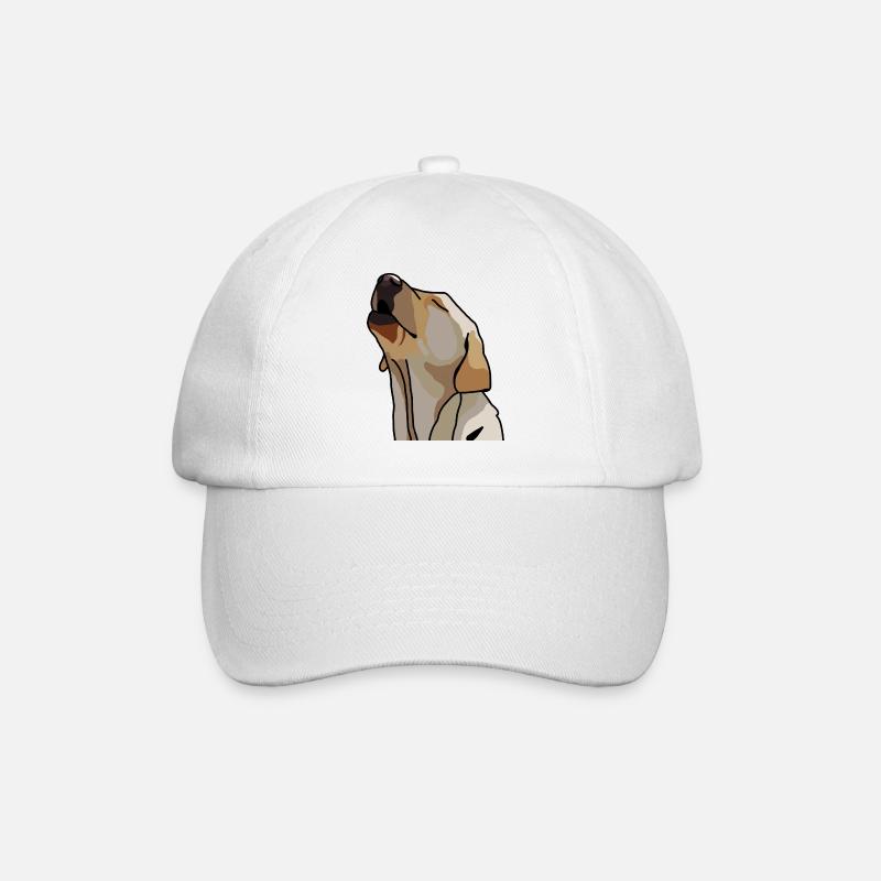 Labrador Cartoon - Baseballkappe - Weiß/Weiß