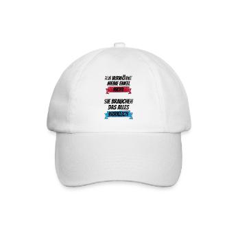 Ich verwöhne meine Enkel nicht Sie brauchen das - Baseballkappe - Weiß/Weiß - Vorne