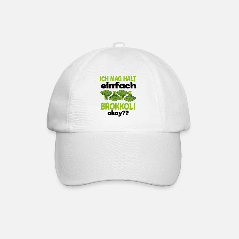 Brokkoli - Baseballkappe - Weiß/Weiß