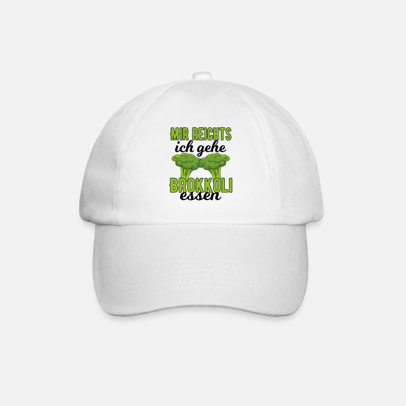 Brokkoli - Baseballkappe - Weiß/Weiß