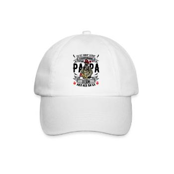 Feuerwehr Papa - Baseballkappe - Weiß/Weiß - Vorne