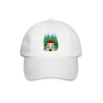 Castle Historical Middle Ages Fortress Castle House - Baseball Cap - white/white - Front
