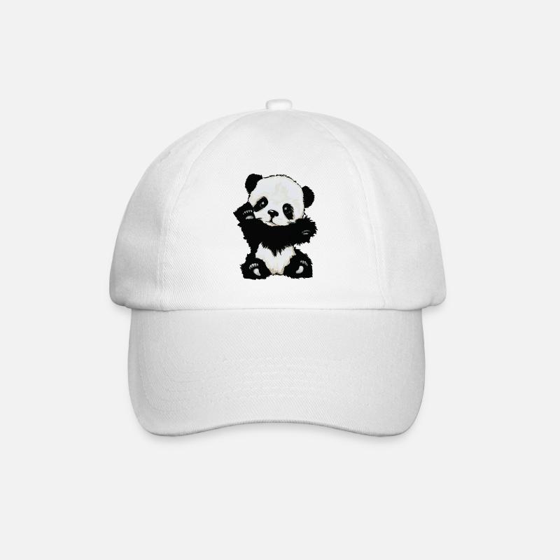 Baby Panda - Baseballkappe - Weiß/Weiß