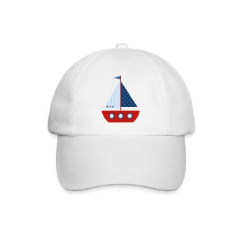 Segelboot - Baseballkappe - Weiß/Weiß - Vorne