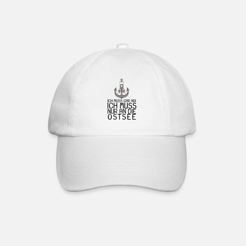 Ostsee Urlaub Geschenk - Baseballkappe - Weiß/Weiß