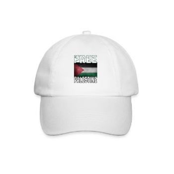 Free Gaza Free Palestine - Baseballkappe - Weiß/Weiß - Vorne