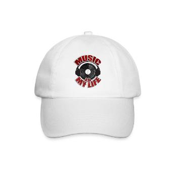 MUSIC is my life Headset - Casquette classique - blanc/blanc - Devant