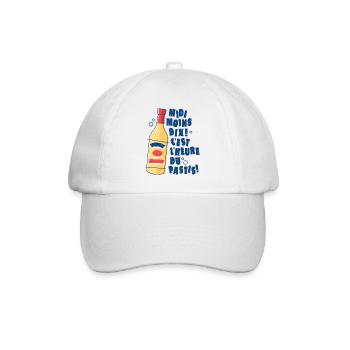 Midi moins dix ! c'est l'heure du pastis - Casquette classique - blanc/blanc - Devant