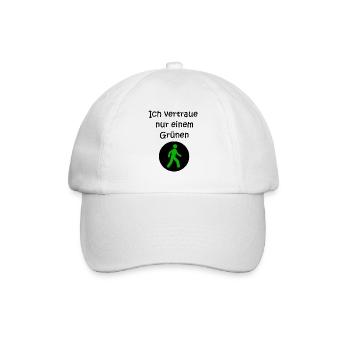 Vertraue nur einem Grünen - Baseballkappe - Weiß/Weiß - Vorne