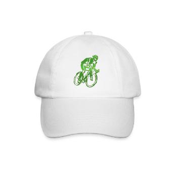 Radfahrer Radfahren BMX Fahrrad Sport Mountainbiken Hobby - Baseballkappe - Weiß/Weiß - Vorne
