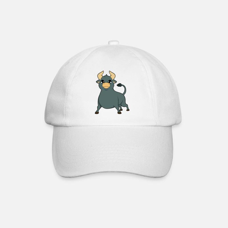 Taureau taureau - Casquette classique - blanc/blanc