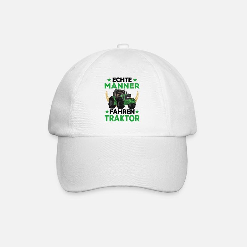 Traktor - Baseballkappe - Weiß/Weiß