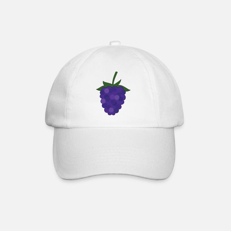 Brombeere - Baseballkappe - Weiß/Weiß