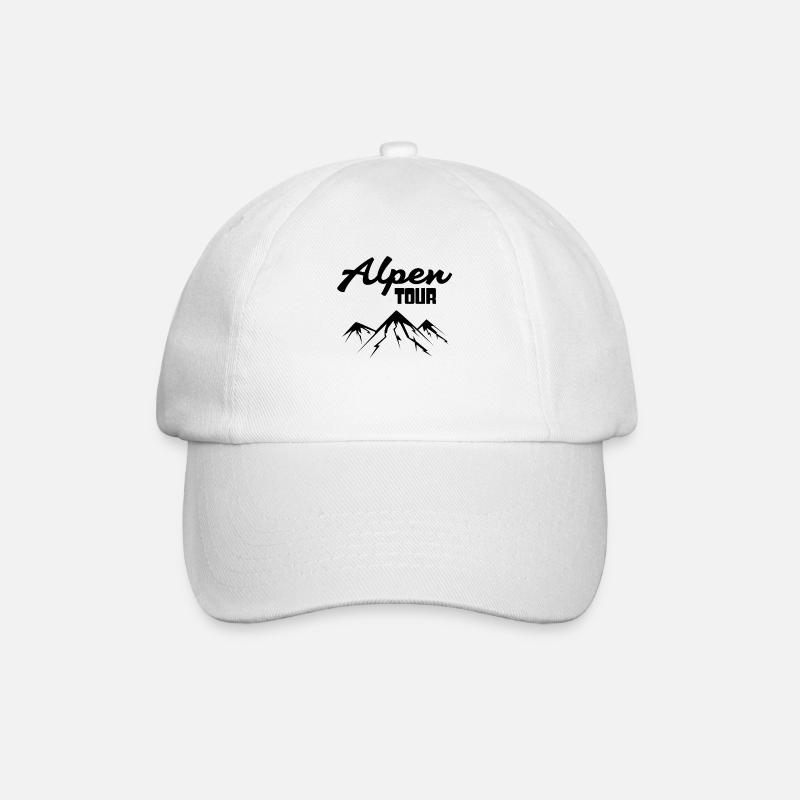 Alpen Berge Berg Bergsteigen - Baseballkappe - Weiß/Weiß