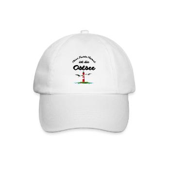 Ostsee-Meine Zweite Heimat ist die Ostsee - Baseballkappe - Weiß/Weiß - Vorne