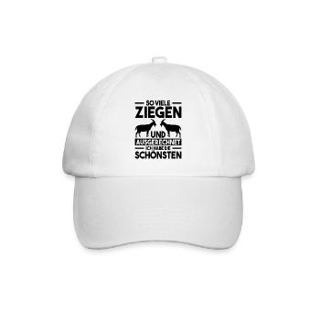 Ziege - Baseballkappe - Weiß/Weiß - Vorne