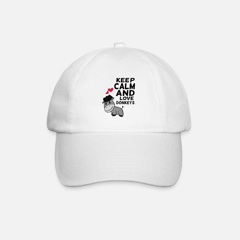 Esel - Baseballkappe - Weiß/Weiß