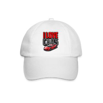 J’adore les voitures - Casquette classique - blanc/blanc - Devant