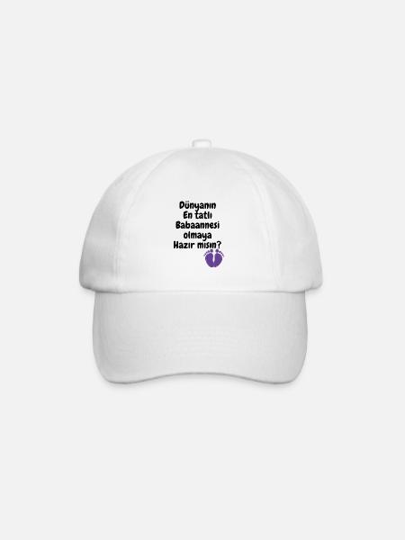 Babaanne oluyorsun - Baseballkappe - Weiß/Weiß