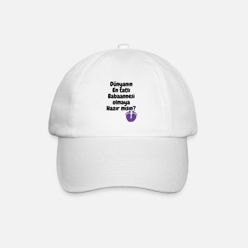 Babaanne oluyorsun - Baseballkappe - Weiß/Weiß