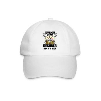 Doppelkopf - Baseballkappe - Weiß/Weiß - Vorne