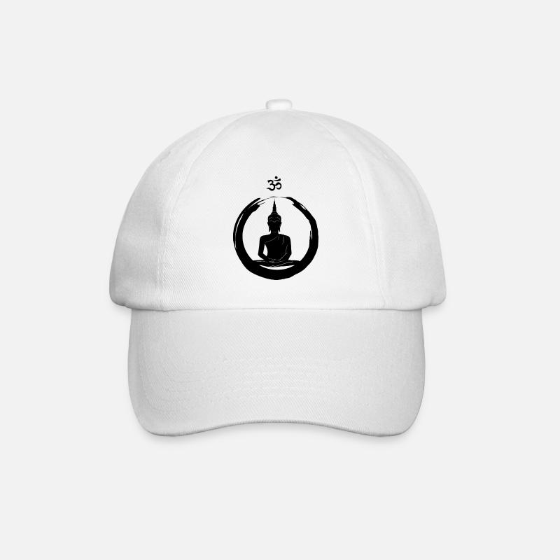 OM spirituell - Baseballkappe - Weiß/Weiß