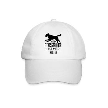 Fitness Hundesport Sport Hundespruch Training Hund - Baseballkappe - Weiß/Weiß - Vorne
