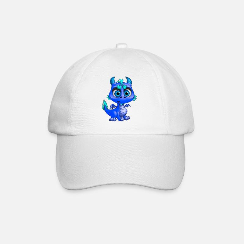 | Bleu Bébé Dragon Mignon bébé dragon bleu - Casquette classique - blanc/blanc