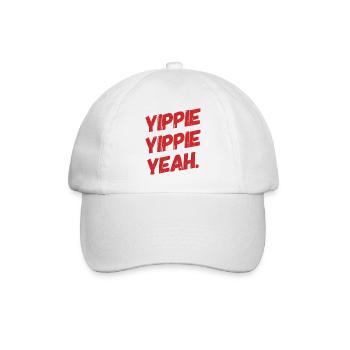 YIPPIE YIPPIE YEAH. Buy the Original Fun Shirt : ) - Baseballkappe - Weiß/Weiß - Vorne