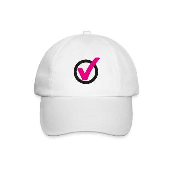 Tick Check mark sign - Baseball Cap - white/white - Front