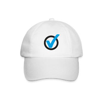 Tick Check mark sign - Baseball Cap - white/white - Front