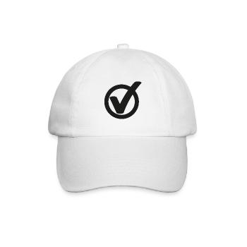 Tick Check mark sign - Baseball Cap - white/white - Front