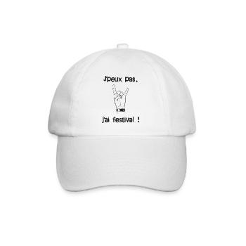 Festival addict ! (noir) - Casquette classique - blanc/blanc - Devant