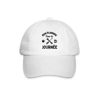 mon planning pour la journée - Casquette classique - blanc/blanc - Devant