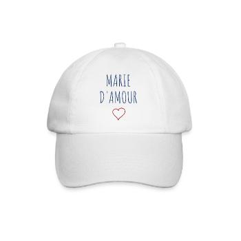 MARIE d'amour - COEUR - Casquette classique - blanc/blanc - Devant