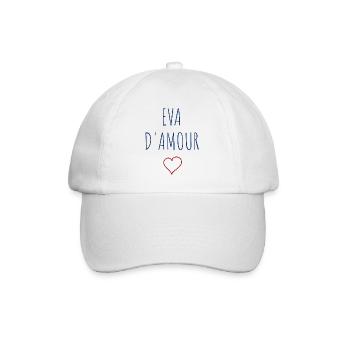 EVA d'amour - COEUR - Casquette classique - blanc/blanc - Devant