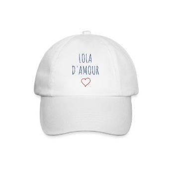 LOLA d'amour - COEUR - Casquette classique - blanc/blanc - Devant
